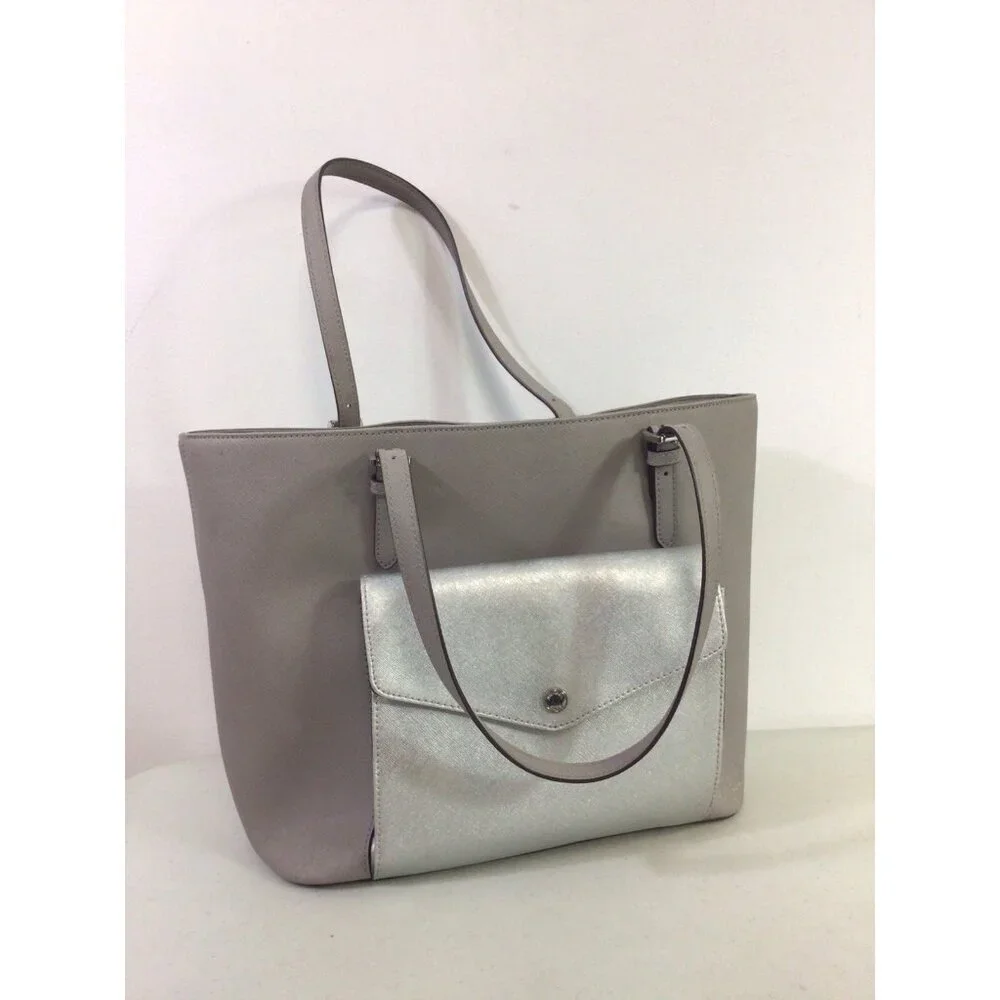 Michael Kors Gray Leather Purse Tote